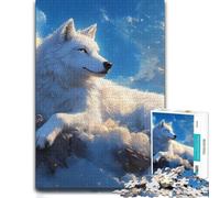 Puzzle Élégant White Wolf in The Clouds pour Adultes, Format 1000 PCS