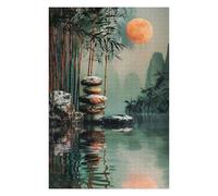 Puzzle Élégant Zen Garden Moon pour Adultes, 1000 PCS