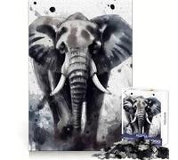 Puzzle éléphant Aquarelle pour Adolescents, 1000 pièces, Stimulation Cognitive, détente et Plaisir, découpe Nette, Cadeau Unique (50x75cm)