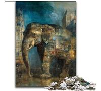 Puzzle Elephant City pour Adolescents, 1000 pièces, à partir de 14 Ans Un Plaisir en Famille idéal comme Cadeau pour Toute la Famille (50x75cm)