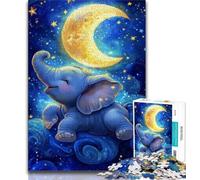 Puzzle éléphant endormi pour Adolescents, 1 000 pièces, Jouet éducatif et décompressant, idéal comme Cadeau (38x26cm)