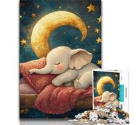 Puzzle éléphant endormi pour Adultes, 1000 pièces, Jeu éducatif, idéal comme Cadeau pour Toute la Famille (38x26cm)