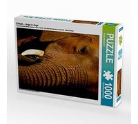 Puzzle · Éléphant... Face à Face | Face à face avec l'éléphant · La faune à l'état pur · 1000 pièces · Format assemblé 64 × 48 cm · CALVENDO Puzzle