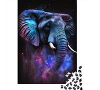 Puzzle Éléphant Galaxie, Stimulant et Stimulant, en Carton 100% recyclé, pour Adultes et Adolescents, Cadeau d'anniversaire, 300 pièces (40 x 28 cm)
