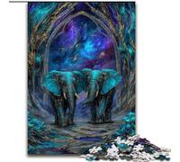 Puzzle Éléphant Magique 1000 pièces pour Adultes et Adolescents, à partir de 14 Ans Jeu de Noël Anti-Stress pour Femmes (26x38cm)