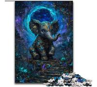 Puzzle Éléphant Mystérieux pour Adultes 1000 Pièces, pour 14 Ans et Plus Jeu Décoration Murale Cadeaux Uniques pour Anniversaire et Noël (26x38cm)