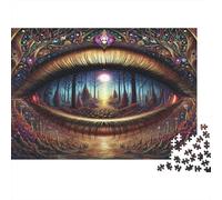 Puzzle Éléphant Mystique 1000pcs 70x50cm Papier Recy dultes Scène Portail Défi Impossible Cerveau Jeu Famille Cadeau