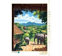 Puzzle · Elephant Nature Park à Chiang Mai - Thaïlande | 2000 pièces · Format assemblé 90 × 67 cm · CALVENDO Puzzle