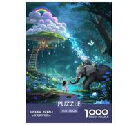 Puzzle Éléphant Qui Compte 1000 Pièces pour Adultes,Forêt de Contes de fées Un Jeu De Dexérité Très Difficile Puzzle ÉduChatif Et Stimulant 38x26cm/1000pcs