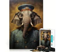 Puzzle éléphant Soldat 1000 pièces pour Adultes, Jeu de réflexion, Divertissement paisible, pièce de Collection aux découpes soignées (38x52cm)