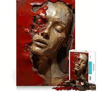 Puzzle Elle a sculpté dans Le Mur pour Adolescents, 1000 pièces, Jeu de logique Fine, Passe-Temps Calme, pièce de Collection Artistique aux Bords Nets 38x26cm