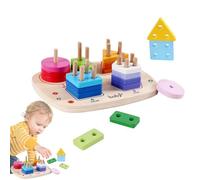 Puzzle Empilable en Bois,Jeu d'Empilage Sensoriel et Éducatif - Puzzle D'Assortiment pour L'Empilage | pour Les, La Maison, L'École Maternelle, Le Jardin D', Les Voyages, Le Développement, L'Apprenti