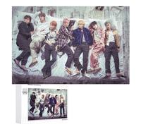 Puzzle en 1000 Pièces BTS Groupe Affiche Adulte Enfants Jouet Décoration Murale Cadeau De Noël（38x26）（Paper）