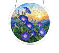 Puzzle en acrylique à suspendre à la fenêtre, 83 pièces de 20 cm, puzzle en acrylique pour vitrail à faire soi-même, kit attrape-soleil, décoration de jardin pour homme et femme, cadeau d'anniversaire