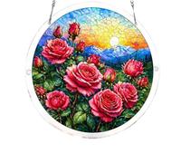 Puzzle en acrylique à suspendre à la fenêtre, 83 pièces de 20 cm, puzzle en acrylique pour vitrail à faire soi-même, kit attrape-soleil, décoration de jardin pour homme et femme, cadeau d'anniversaire