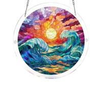 Puzzle en Acrylique de 83 pièces, 7,4 Pouces, Attrape-Soleil | Pendentif de décoration de fenêtre for la maison, article de jardin(Color 8)