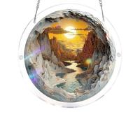 Puzzle en Acrylique de 83 pièces, 7,4 Pouces, Attrape-Soleil | Pendentif de décoration de fenêtre for la maison, article de jardin(Color 5)