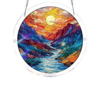 Puzzle en Acrylique de 83 pièces, 7,4 Pouces, Attrape-Soleil | Pendentif de décoration de fenêtre for la maison, article de jardin(Color 7)