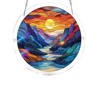 Puzzle en Acrylique de 83 pièces, 7,4 Pouces, Attrape-Soleil | Pendentif de décoration de fenêtre for la maison, article de jardin(Color 9)