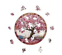 Puzzle en Acrylique | Puzzle d'ornement de fenêtre à motif d'arbre de 7.4 pouces, attrape-soleil à suspendre