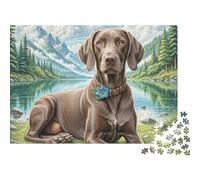 Puzzle en Bois 1000 Pièces Adulte German Shorthaired Pointer - Jeu De Challenge Classique, Art Décoratif Moderne, Cadeau Créatif De Haute Qualité 1000pcs (75x50cm)