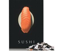 Puzzle en Bois 1000 Pièces Adultes Sushi Obsession, Puzzle Carré pour Enfants Jeux Familiaux, 1000 Pièces(75x50cm)