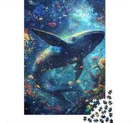 Puzzle en Bois 1000 Pièces - Baleine | Odyssée Visuelle pour Petits Explorateurs Et Grands Rêveurs | Plongez dans Un Monde De Fantaisie