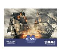 Puzzle en Bois 1000 pièces, Bataille navale épique, activité familiale, Cadeaux de Noël, 1000 pièces (75 x 50 cm)