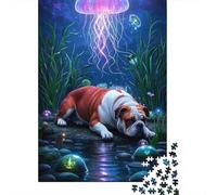 Puzzle en Bois 1000 Pièces - Bulldog | Odyssée Visuelle pour Petits Explorateurs Et Grands Rêveurs | Plongez dans Un Monde De Fantaisie