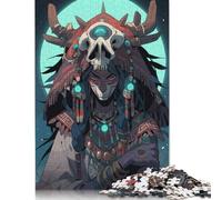 Puzzle en bois 1000 pièces - Chaman épique et mystérieux, idéal pour décorer le mur de la maison, jouet éducatif, jeux de famille, 1000 pièces (75 x 50 cm)