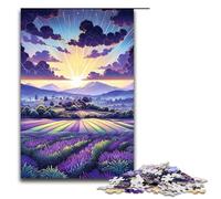Puzzle en Bois 1000 pièces Champs de Lavande en Provence France pour Enfants décoration d'intérieur 1000 pièces (75 x 50 cm)