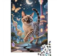 Puzzle en Bois 1000 Pièces - Chat Bengal | Odyssée Visuelle pour Petits Explorateurs Et Grands Rêveurs | Plongez dans Un Monde De Fantaisie