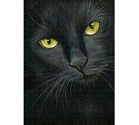Puzzle en Bois 1000 pièces Chat de Nuit Noir Famille Jeu Parent-Enfant