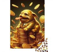 Puzzle en Bois 1000 pièces Chien par Fortune pour Adultes, Jouet éducatif Anti-Stress, Cadeau de Noël, 1000 pièces (75 x 50 cm)