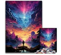 Puzzle en Bois 1000 pièces Ciel Magique et coloré idéal pour Les Adolescents idéal pour créer des Liens familiaux Un Casse-tête et Une décoration dintérieur à Faire soi-même 1000 pièces (75 x 50 cm)