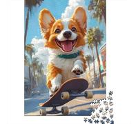 Puzzle en Bois 1000 Pièces - Corgi | Chef-d'Œuvre À Composer | Activité Relaxante, Satisfaction De L'Assemblage Complet