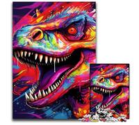 Puzzle en Bois 1000 pièces Dinosaur Art pour Adultes et Adolescents, idéal pour Un Anniversaire ou des fêtes 50x75cm / 19,68x29,52 Pouces