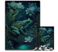 Puzzle en Bois 1000 pièces « Grenouille Mythique » : Un défi cérébral pour Les Adolescents et décoration d'intérieur 50 x 75 cm/19,68 x 29,52 Pouces