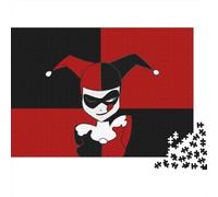 Puzzle en Bois 1000 Pièces Harley Quinn pour Adultes - Jeu Challenge Stimulant,Joker Décoration Murale Créative, Cadeau Élégant Et Original 1000pcs (75x50cm)