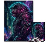 Puzzle en Bois 1000 pièces Lion Humain, décoration DIY, défi cérébral, pour Adultes, Famille, Cadeau de Vacances 50x75cm