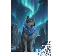 Puzzle en Bois 1000 Pièces - Loup | Odyssée Visuelle pour Petits Explorateurs Et Grands Rêveurs | Plongez dans Un Monde De Fantaisie