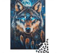 Puzzle en Bois 1000 Pièces - Loup | Odyssée Visuelle pour Petits Explorateurs Et Grands Rêveurs | Plongez dans Un Monde De Fantaisie