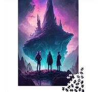 Puzzle en Bois 1000 Pièces Mages de la Montagne pour Adultes Jeu Éducatif Jouet de Défi 1000 Pièces (75x50cm)