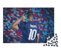 Puzzle en Bois 1000 Pièces Mbappé pour Adultes - Jeu Challenge Stimulant,Football Décoration Murale Créative, Cadeau Élégant Et Original 1000pcs (75x50cm)