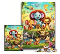 Puzzle en Bois 1000 pièces Monde Animalier, Taille 50x75cm, Jeu Familial interactif, décoration d'intérieur à Faire soi-même, Cadeau Casse-tête