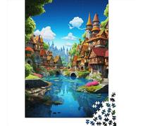 Puzzle en Bois 1000 Pièces - Paradis | Odyssée Visuelle pour Petits Explorateurs Et Grands Rêveurs | Plongez dans Un Monde De Fantaisie