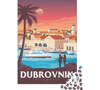 Puzzle en Bois 1000 pièces pour Adultes, avec Dubrovnik Travel Poster | Pour les w nds d'hiver : ce puzzle 1000 pièces adulte propose un défi plus long pour les journées d'hiver.
