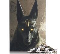 Puzzle en Bois 1000 pièces pour Adultes, Dieu égyptien Anubis, Puzzle carré pour Enfants, Jeux en Famille, Cadeaux de Noël, 1000 pièces (75 x 50 cm)