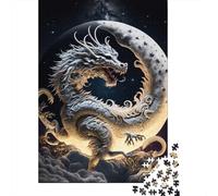 Puzzle en Bois 1000 Pièces pour Adultes Dragon Courageux Jeu Éducatif 1000 Pièces (38x26cm)