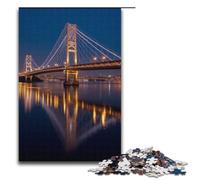 Puzzle en Bois 1000 pièces pour Adultes et Enfants de Jigsaw Lights on The Bridge (38 x 26 cm)